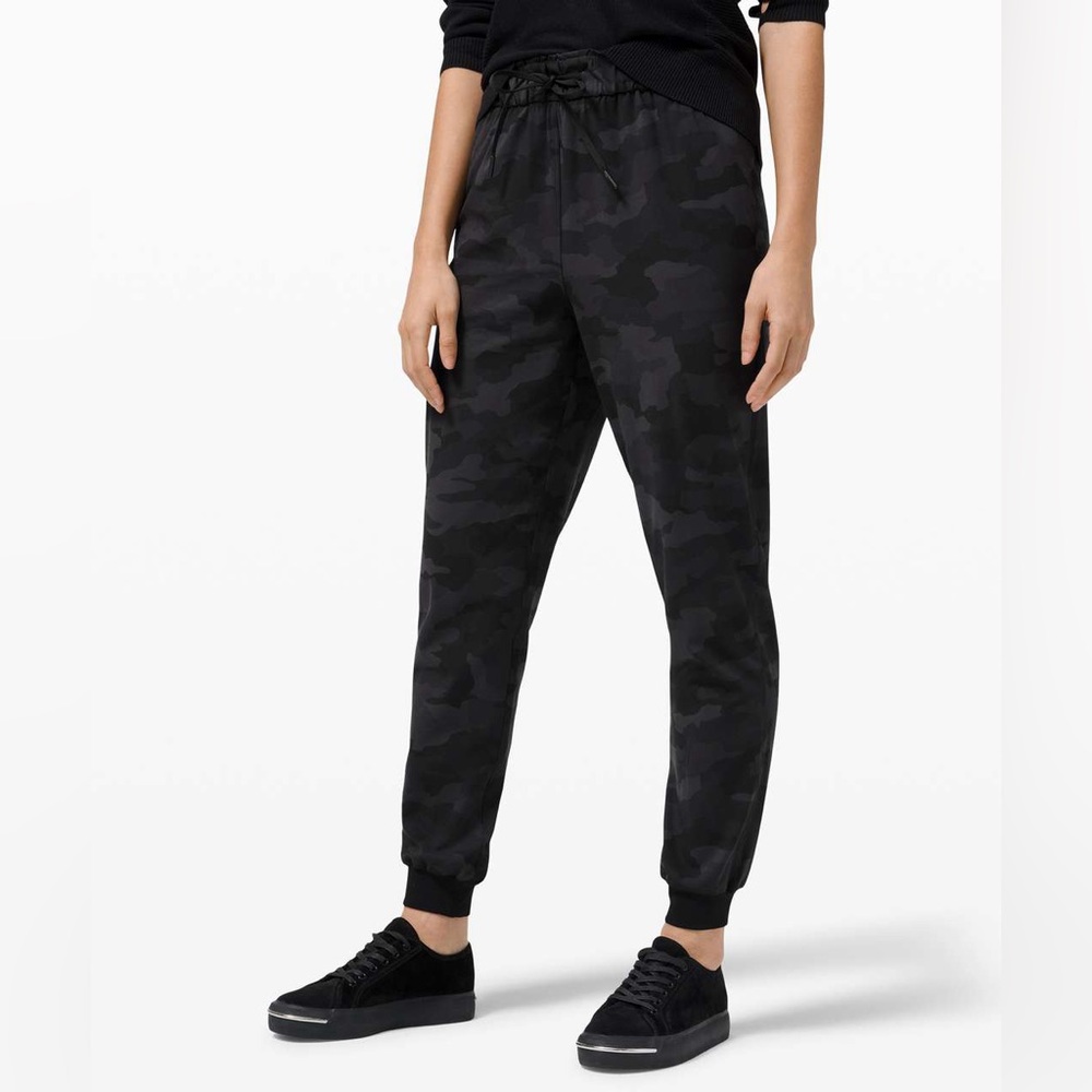 Women's Black Camouflage Joggers